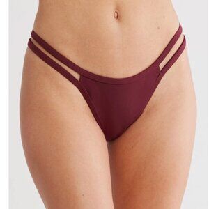 NWT Good American Boomerang Bikini Bottoms Size XL maroon